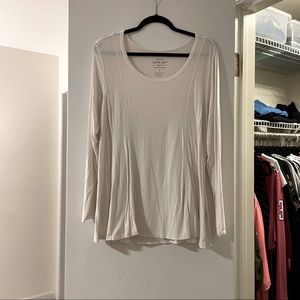 TORRID ⚪️ | super soft white fit & flare long sleeve tee